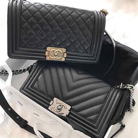 fake black chanel boy bag|chanel black boyfriend bag.